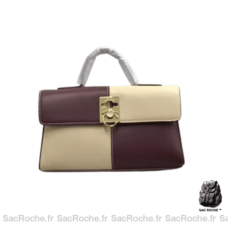 Sac Main Femme Mode 2017 Beige Marron / 23X13X5Cm À