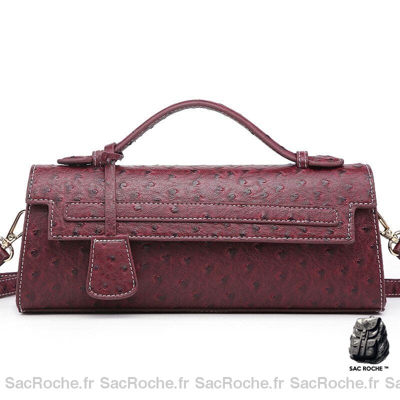 Sac Main Femme Mode 2019 Grenat / 28X6.5X11Cm À