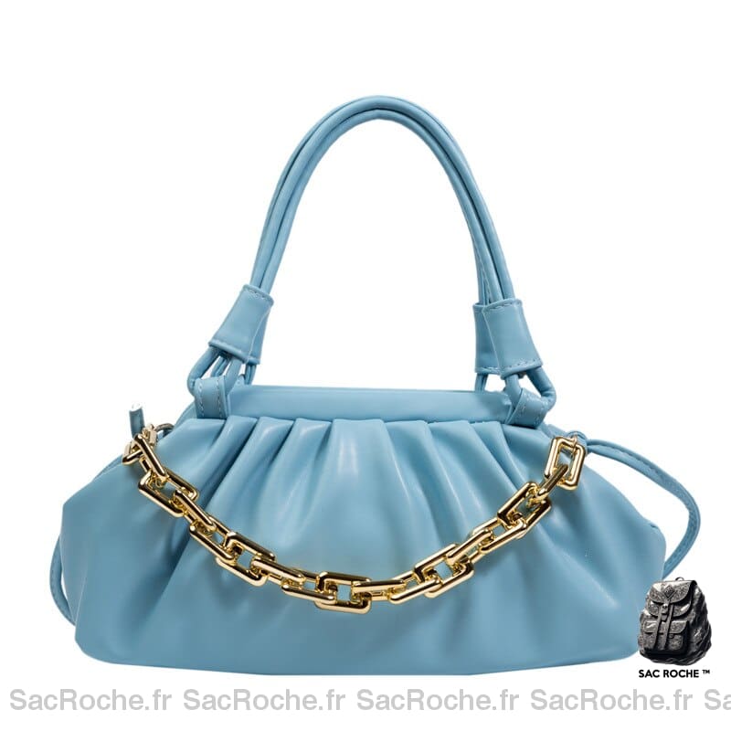 Sac Main Femme Mode Petit Bleu / 29 X 10 15Cm À