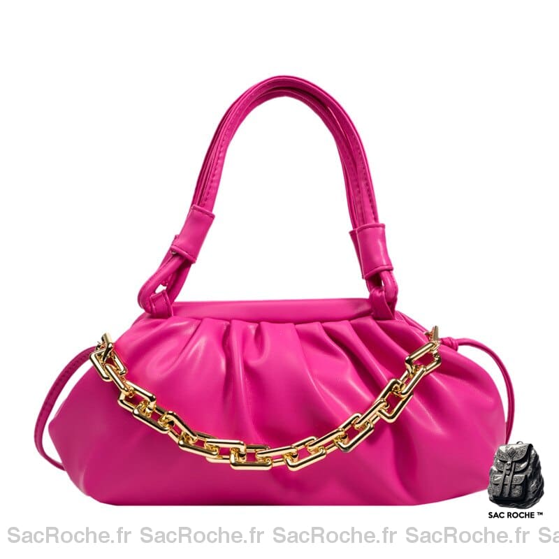 Sac Main Femme Mode Petit Fuchsia / 29 X 10 15Cm À