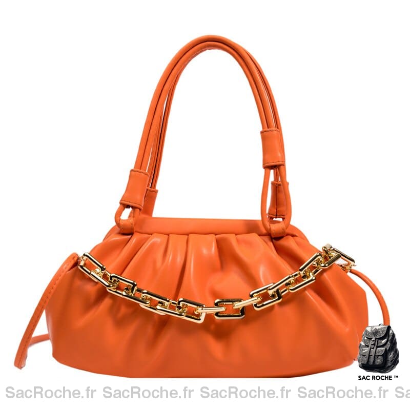 Sac Main Femme Mode Petit Orange / 29 X 10 15Cm À