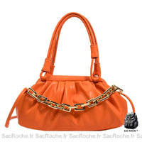 Sac Main Femme Mode Petit - modèle Orange / 29 x 10 x 15cm - Sac Roche ™