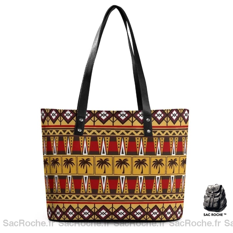 Sac Main Femme Motif Africain 10 / 29X34X14Cm À