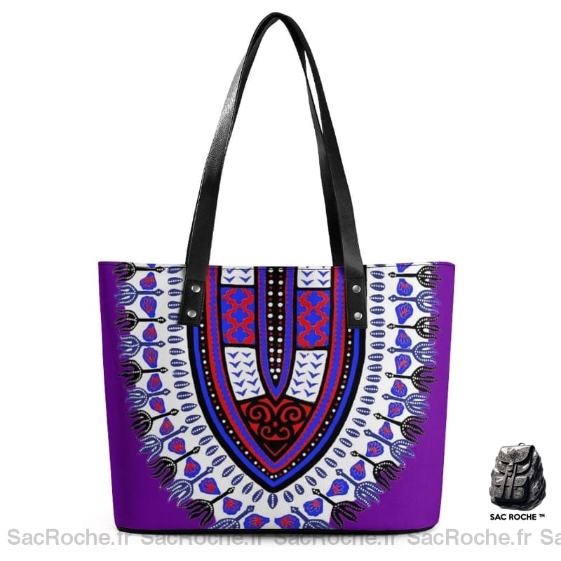 Sac Main Femme Motif Africain 13 / 29X34X14Cm À