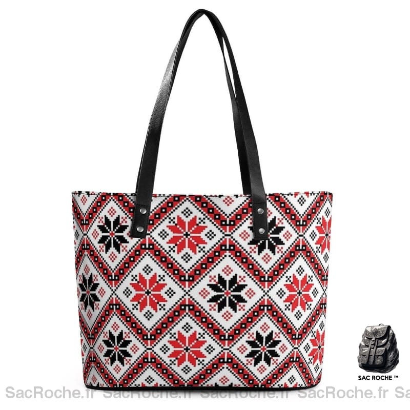 Sac Main Femme Motif Africain 14 / 29X34X14Cm À