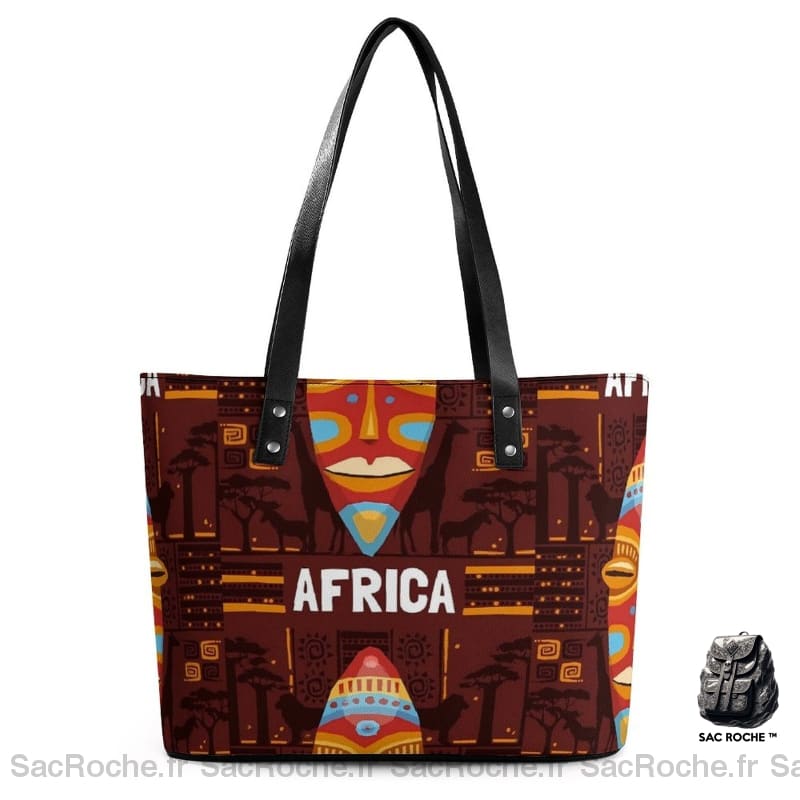 Sac Main Femme Motif Africain 8 / 29X34X14Cm À