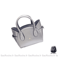 Sac Main Femme Motif Chat - modèle Gris / 27x24x10cm - Sac Roche ™