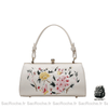 Sac Main Femme Motif Fleur Blanc / 20X12X11.8Cm À