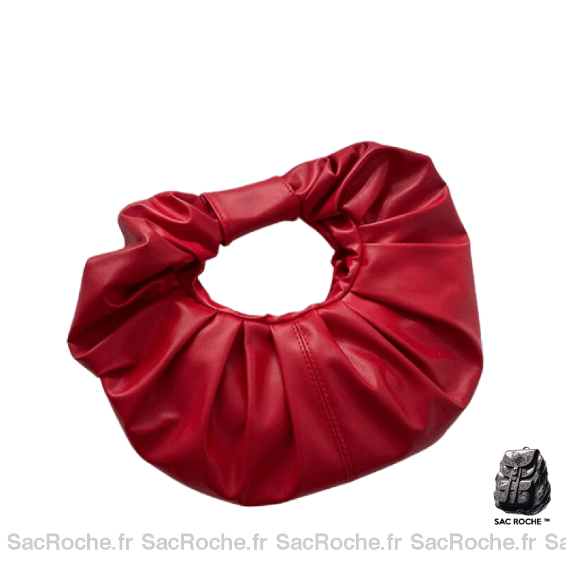 Sac Main Femme Mou Rouge / 26.5X26X4Cm À