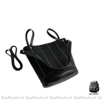Sac Main Femme Multifonction Pochette Chic - modèle Noir / 30x26x17cm - Sac Roche ™