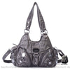 Sac Main Femme Multipoches Cuir Dark Gray / (30Cm<Max Length<50Cm) À Main Femme