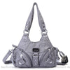 Sac Main Femme Multipoches Cuir Gray / (30Cm<Max Length<50Cm) À Main Femme
