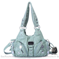 Sac main femme multipoches cuir - modèle Green / (30cm<Max Length<50cm) - Sac Roche ™