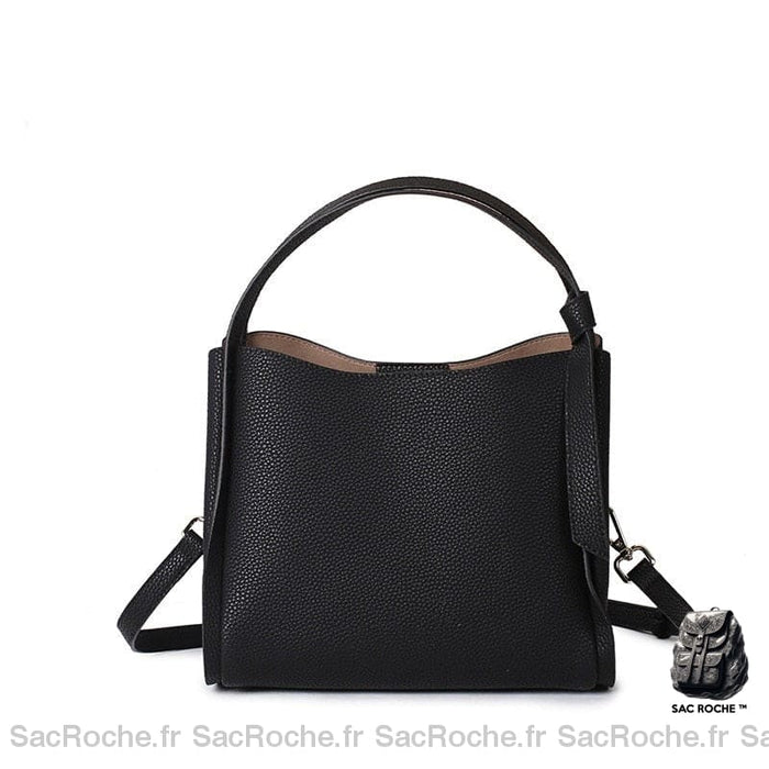 Sac Main Femme Noir / 23 Cm À