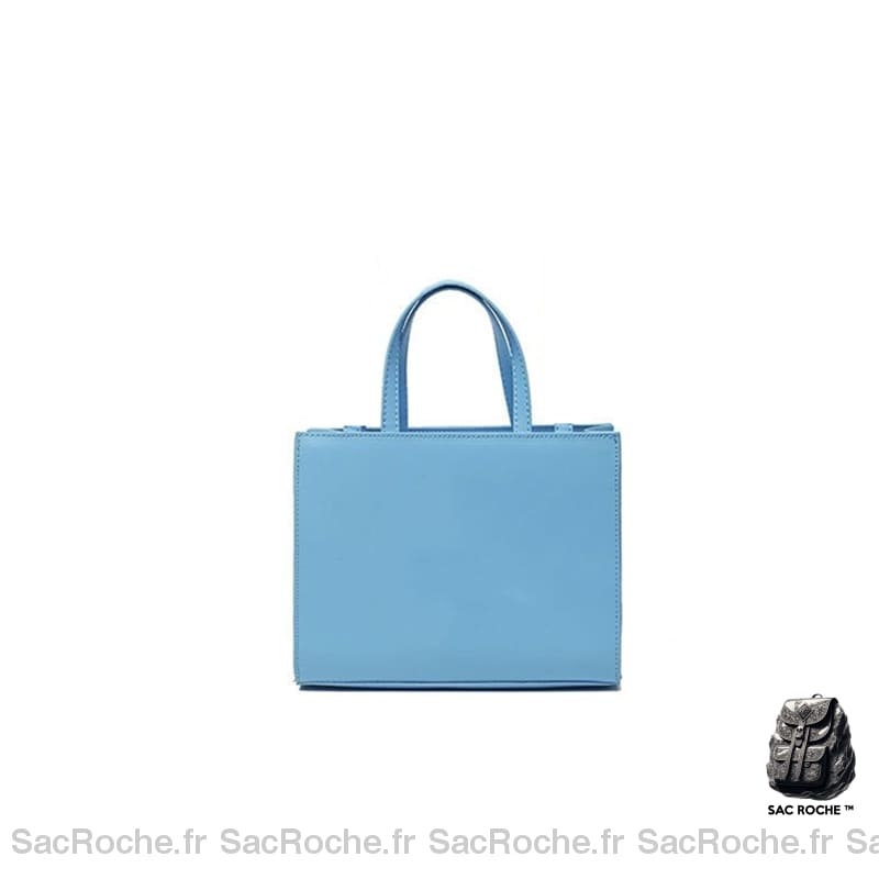 Sac Main Femme Noir Cuir Bleu Ciel / Xs À Main Femme