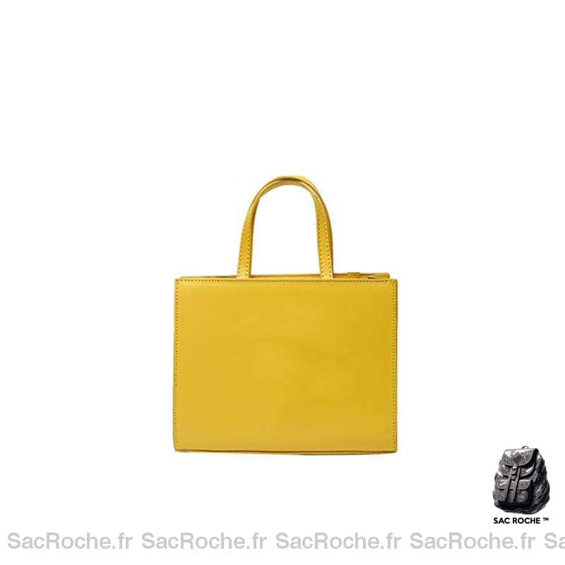 Sac Main Femme Noir Cuir Jaune / Xs À Main Femme