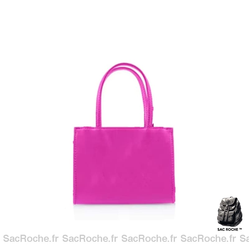 Sac Main Femme Noir Cuir Rose / Xs À Main Femme