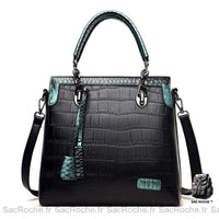 Sac Main Femme Noir Luxe Grande Capacité - modèle Vert - Sac Roche ™