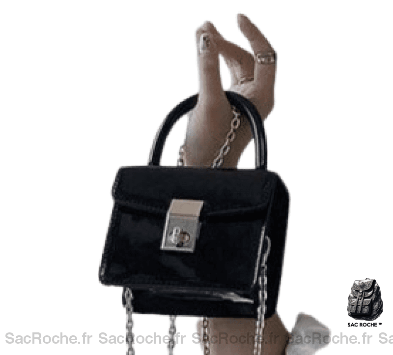 Sac Main Femme Noir Petit / 13X5X10.5Cm À