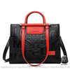 Sac Main Femme Noir Rigide Rouge / 32Cm X 12Cm 25Cm À