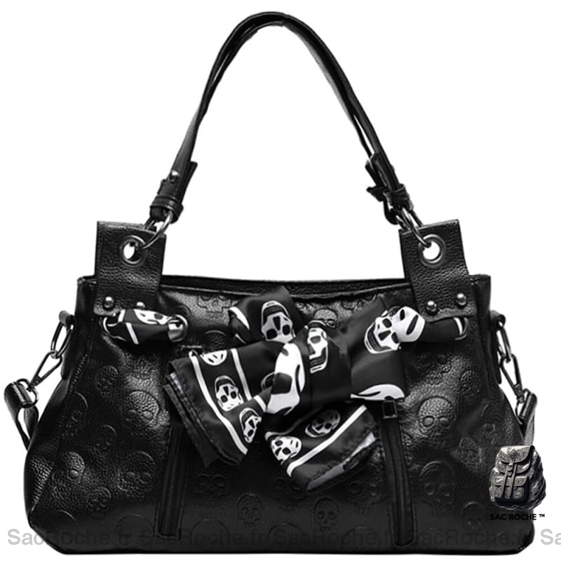 Sac Main Femme Noir Rock / 36Cm X 13Cm 19Cm À