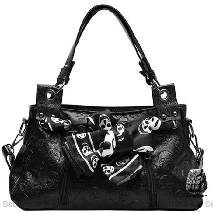 Sac Main Femme Noir Rock / 36Cm X 13Cm 19Cm À