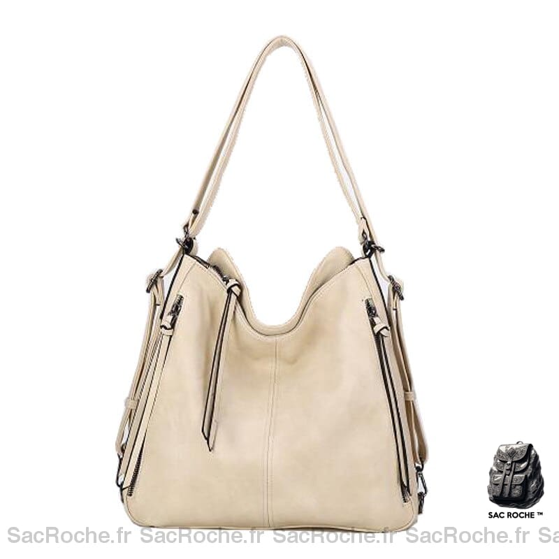 Sac Main Femme Nouveauté Cuir Beige À