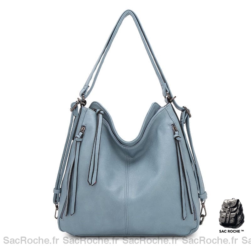 Sac Main Femme Nouveauté Cuir Sky Blue À