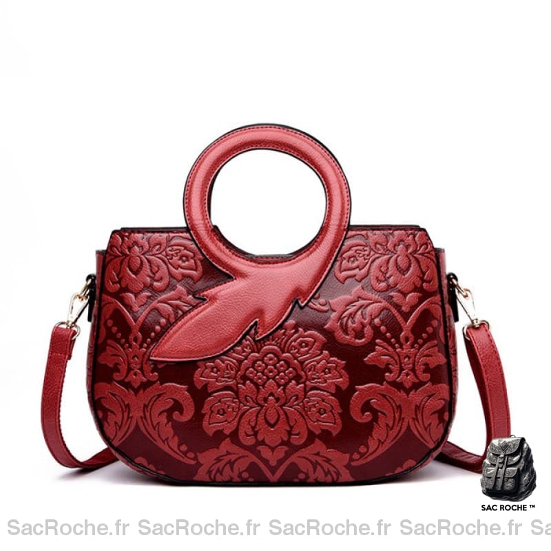 Sac Main Femme Original Bandoulière Amovible Rouge Sac À Main Femme