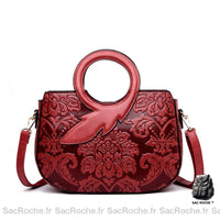 Sac Main Femme Original Bandoulière Amovible - modèle Rouge - Sac Roche ™