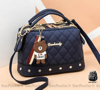 Sac main femme ourson petit - modèle Bleu Navy - Sac Roche ™