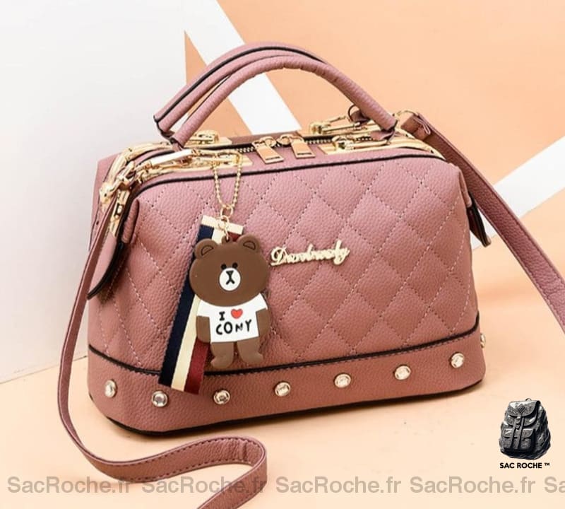 Sac Main Femme Ourson Petit Rose À Main Femme