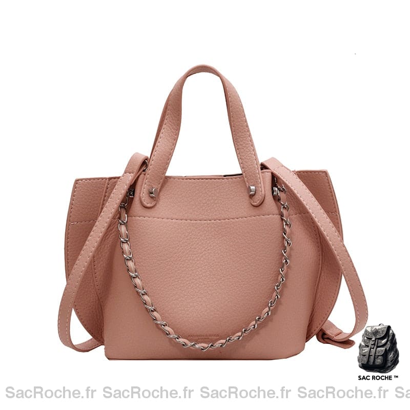 Sac Main Femme Parisienne 25 Ans Rose / 28X19X11Cm À