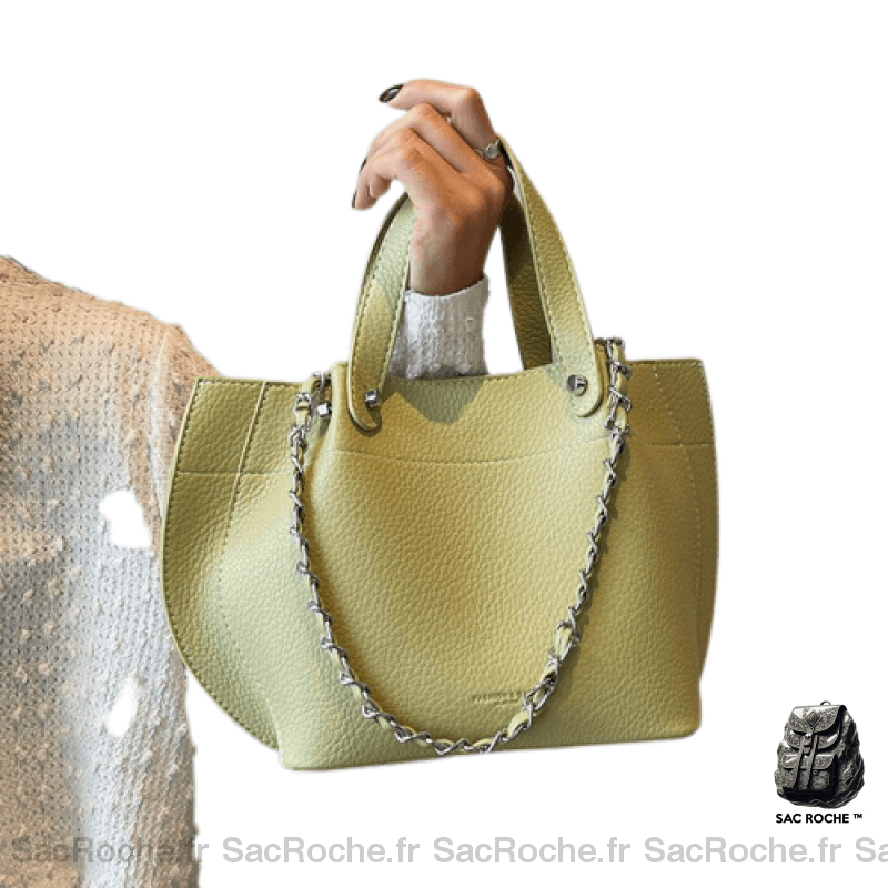 Sac Main Femme Parisienne 25 Ans Vert / 28X19X11Cm À