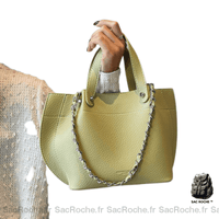 Sac Main Femme Parisienne 25 Ans - modèle Vert / 28x19x11cm - Sac Roche ™