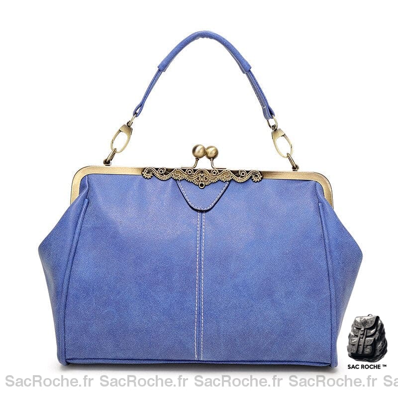 Sac Main Femme Pas Cher 2017 Bleu / 29X11X21Cm À