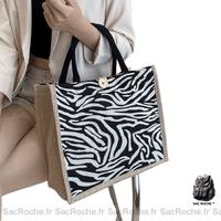 Sac Main Femme Pas Cher 2019 - modèle Zebre / 35x15x31 cm - Sac Roche ™