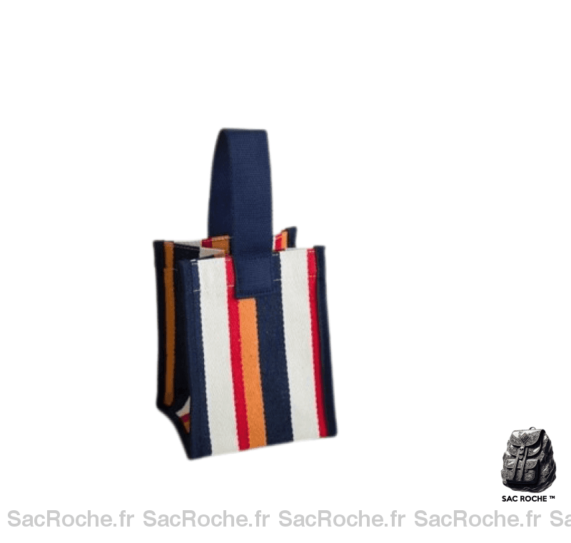 Sac Main Femme Pas Cher Bleu Marine / 14.5X18X14Cm À