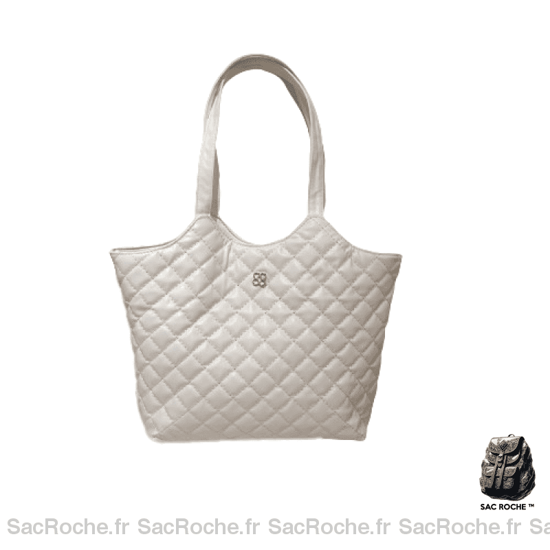 Sac Main Femme Pas Cher Cabas Blanc / 41X32X8Cm À