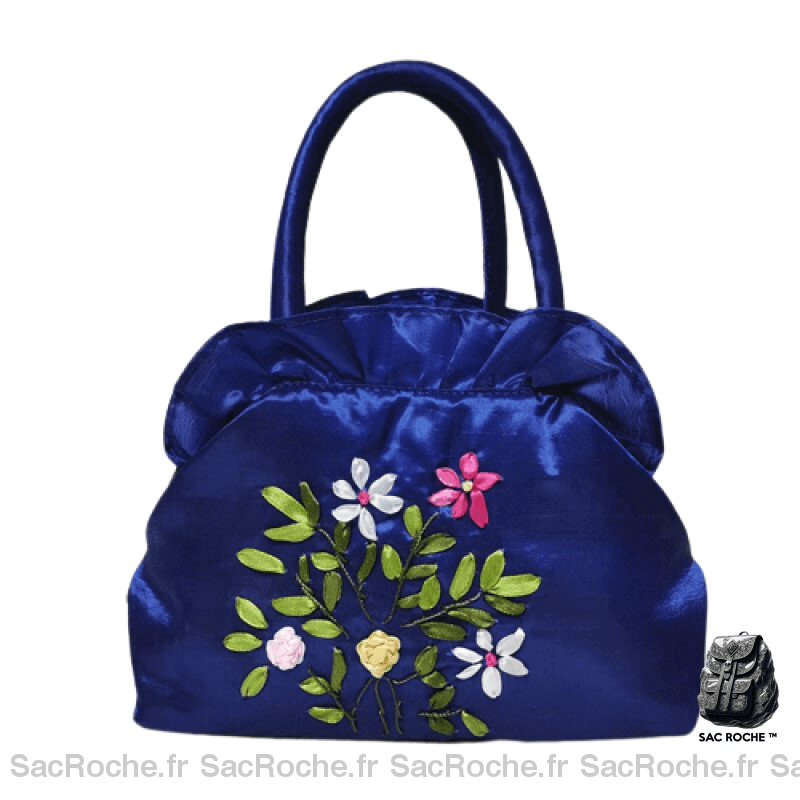 Sac Main Femme Pas Cher Joli Bleu Foncé / 22X16Cm À