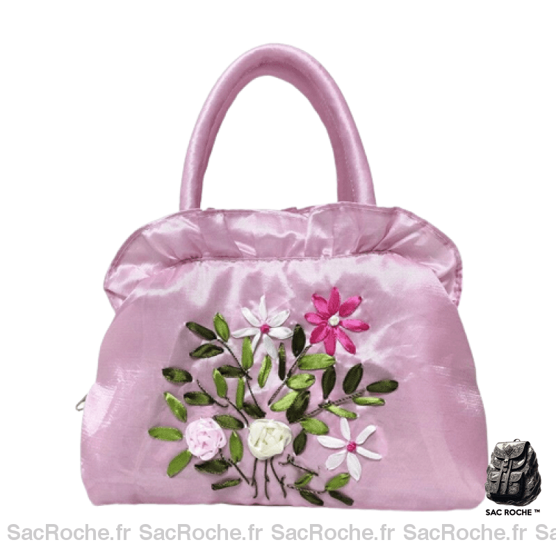 Sac Main Femme Pas Cher Joli Rose / 22X16Cm À