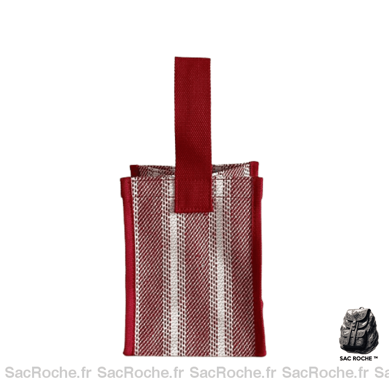 Sac Main Femme Pas Cher Rouge / 14.5X18X14Cm À