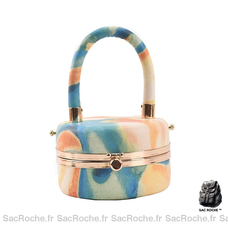 Sac Main Femme Pas Cher - Tendance Multicolor / 12X7X12Cm À