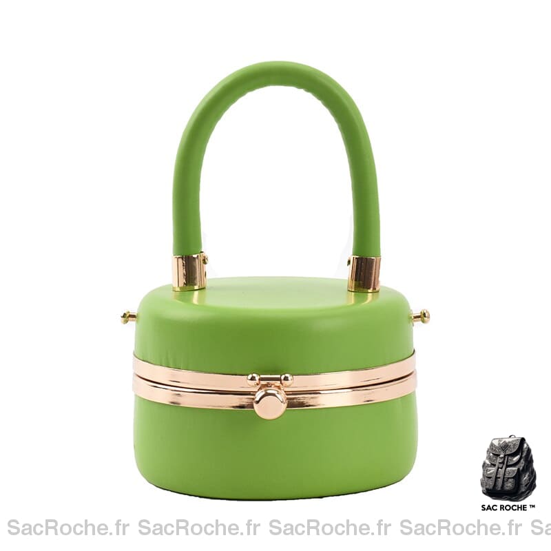 Sac Main Femme Pas Cher - Tendance Vert / 12X7X12Cm À