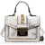Sac Main Femme Peau Python - modèle Blanc / 21x15x9cm - Sac Roche ™