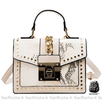 Sac Main Femme Peau Python - Sac Roche ™