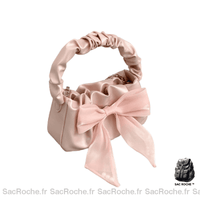 Sac Main Femme Petit Cuir - modèle Rose / 19x6x11 cm - Sac Roche ™