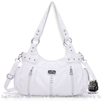 Sac Main Femme Poches Multiples - modèle Blanc / 37x13x31cm - Sac Roche ™