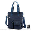 Sac Main Femme Poches Multiples Bleu Foncé / 36X30X14Cm À Main Femme