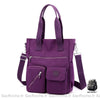 Sac Main Femme Poches Multiples Violet Foncé / 36X30X14Cm À Main Femme